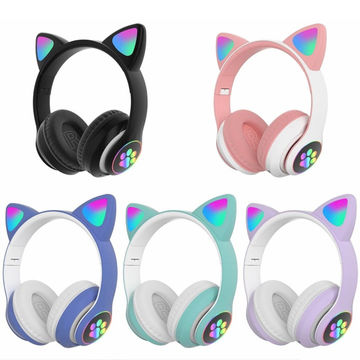 هدست بیسیم MZ-023 — هدفون Cat-Ear با LED RGB، بلوتوث 5.0 و باتری 400mAh