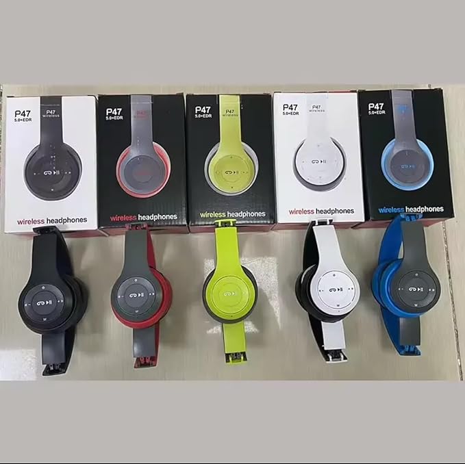 هدفون بیسیم P47 — Bluetooth 5.0 + EDR | تاشو، میکروفوندار، پخش TF/AUX