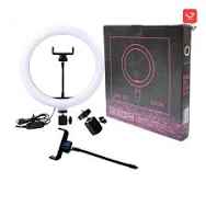رینگ‌‌لایت ZMX-260 — 26cm، 3 حالت نوری، 10 سطح روشنایی، به‌همراه پایه و هولدر موبایل
