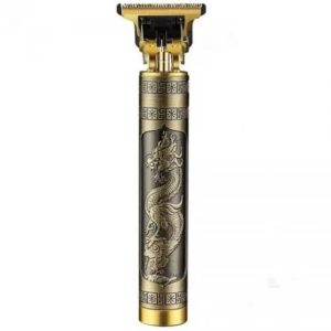 ماشین‌اصلاح حرفه‌ای GODFREY Profession Cut & Shave UP+ — T-Blade فلزی، شارژی، طراحی اژدها (طلایی)