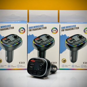 اف‌ام پلیر + شارژر C23 — پخش FM، بلوتوث، شارژ سریع USB-C + USB