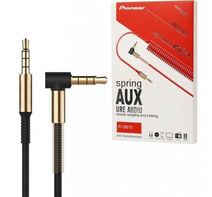 کابل صدا فنری 3.5mm (راست-و-زاویهای) — Pioneer PI-S815 — ضد گره